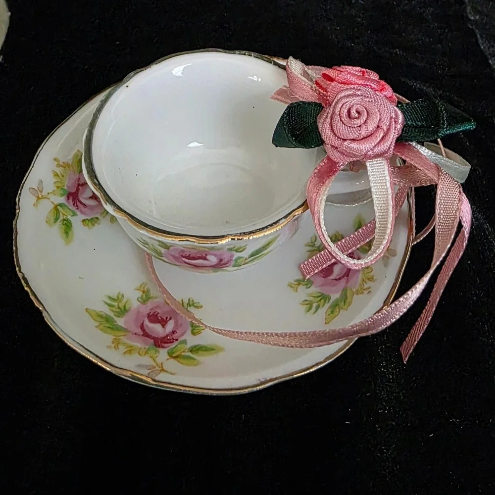 Lot of Vintage Victorian Style Christmas‎ Ornaments: Kewpie, Teacup, Angel, Etc